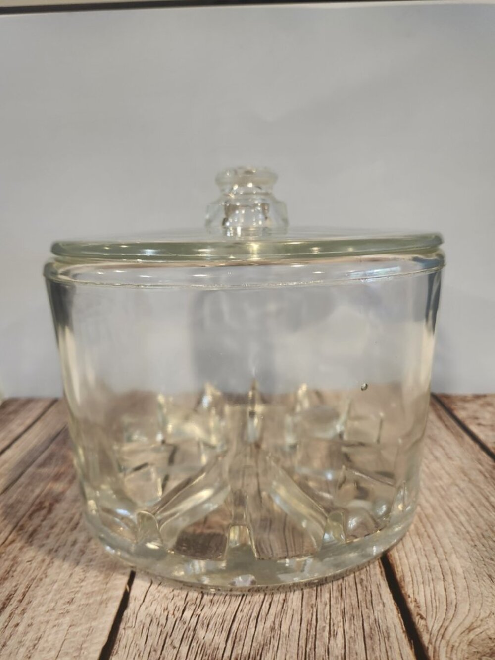 Vintage 1930s~SANITARY CHEESE PRESERVER~Glass Jar w/ Lid~Food Storage~Container